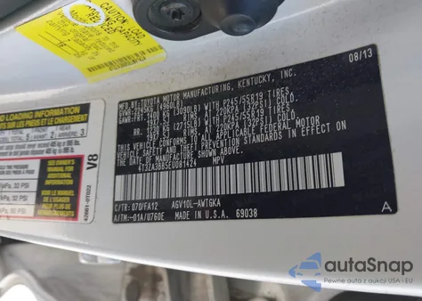 2014 Toyota Venza Le z USA, uszkodzony, nr VIN 4T3ZA3BB5EU081424